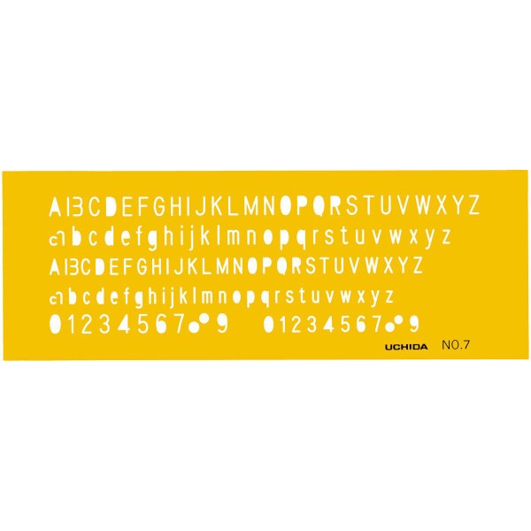ウチダ(マービー) テンプレート NO7 英字・数字 品番：1-843-1007
