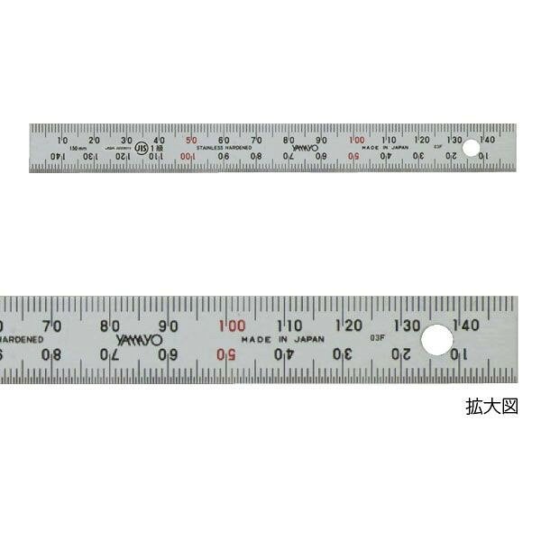ヤマヨ測定機 ユニオン直尺 15cm 品番：1-831-0015 (マービー)