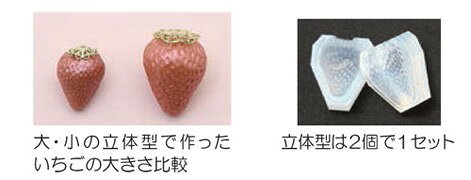 クレイジュエリー型抜き いちご立体型（小） 品番 259 (サン工業 ※旧 日清アソシエ...
