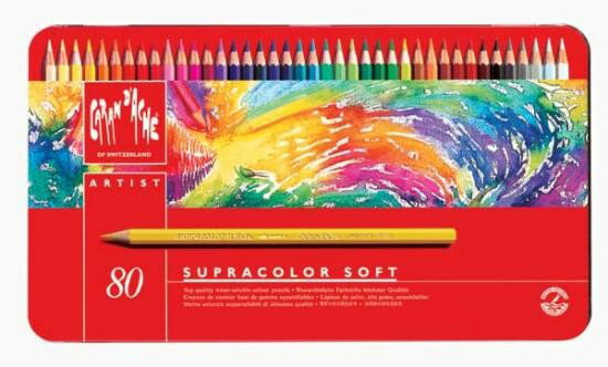 25 - 36 Colors - CdA カランダッシュ 3888-380 スプラカラー ソフト 水彩色鉛筆 80色セット (缶入り) [618246]