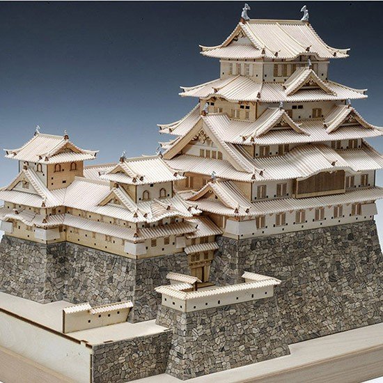 楽天アークオアシス　楽天市場店ウッディジョー 木製建築模型　1/150　姫路城