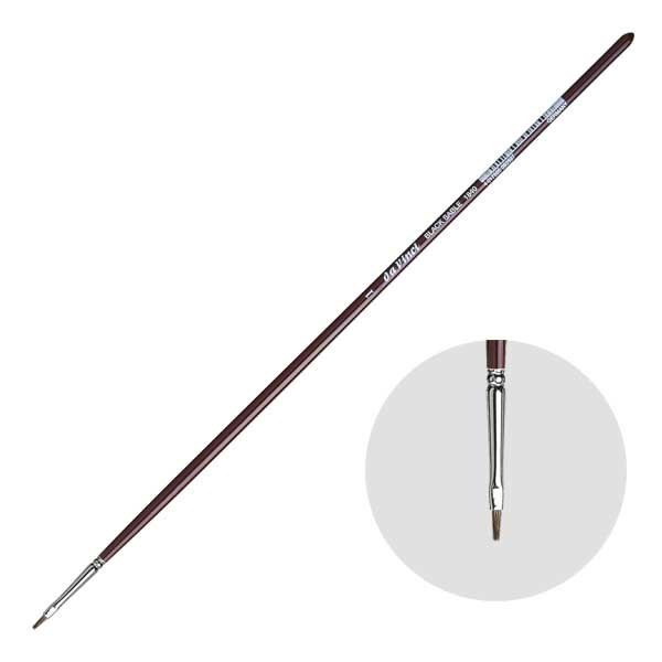 樂天商城 - ダヴィンチ画筆 1840-1号 フラット(平) 油彩筆 ブラックセーブル毛 BLACK SABLE (103253)