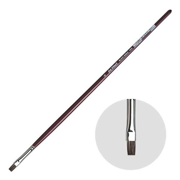 Rakuten - ダヴィンチ画筆 1840-6号 フラット(平) 油彩筆 ブラックセーブル毛 BLACK SABLE (103256)