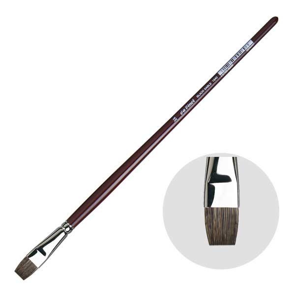 ダヴィンチ画筆 1840-14号 フラット(平) 油彩筆 ブラックセーブル毛 BLACK SABLE (103260)