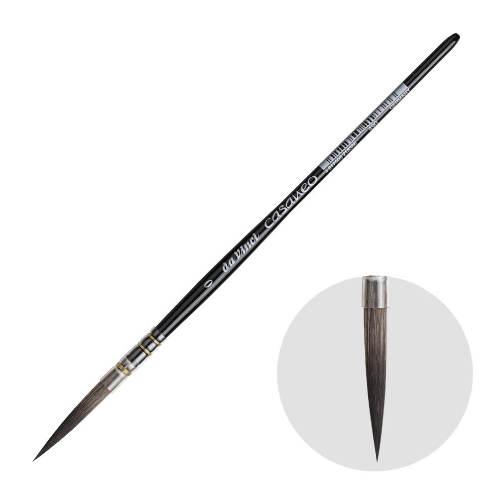 ダヴィンチ画筆 490-0号 ラウンド(丸) 水彩筆 合成繊維毛 カザネオ CASANEO (202382)