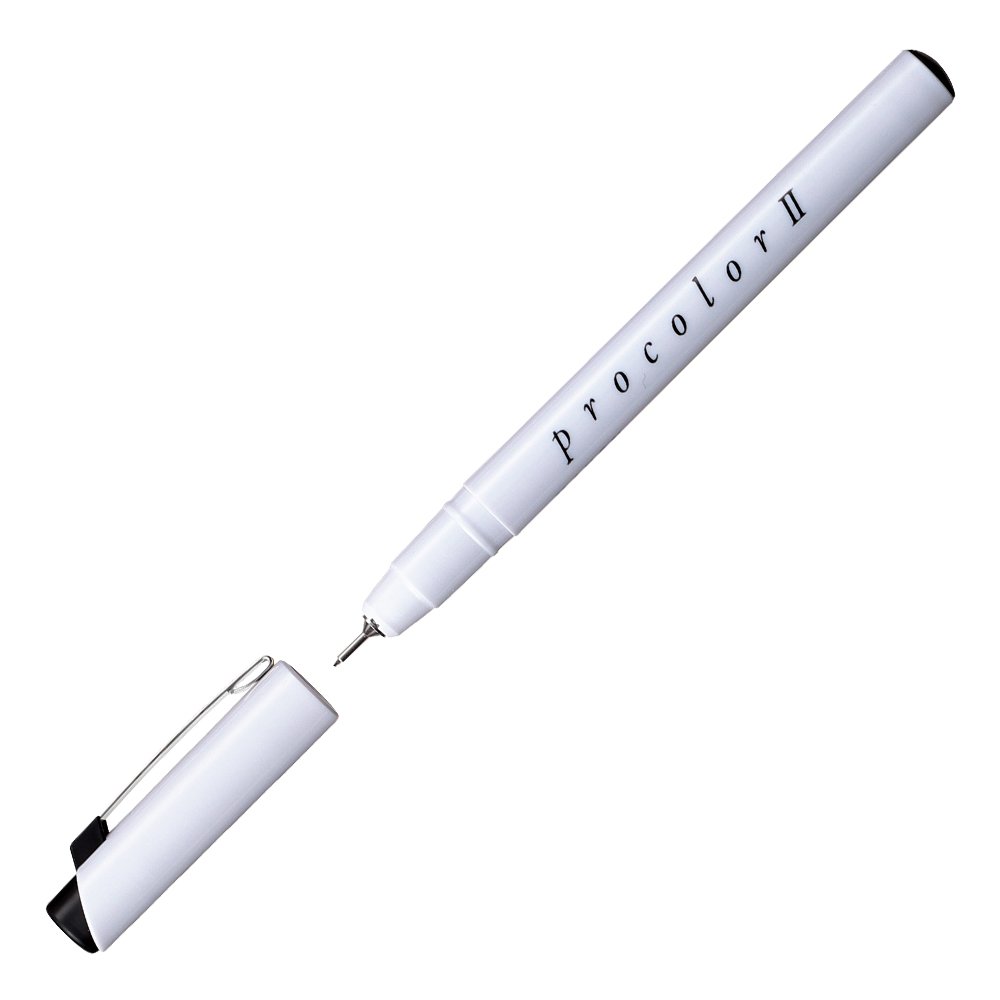 12本セット マクソン プロカラーII 黒 線種0.1mm (513501) ホルベイン