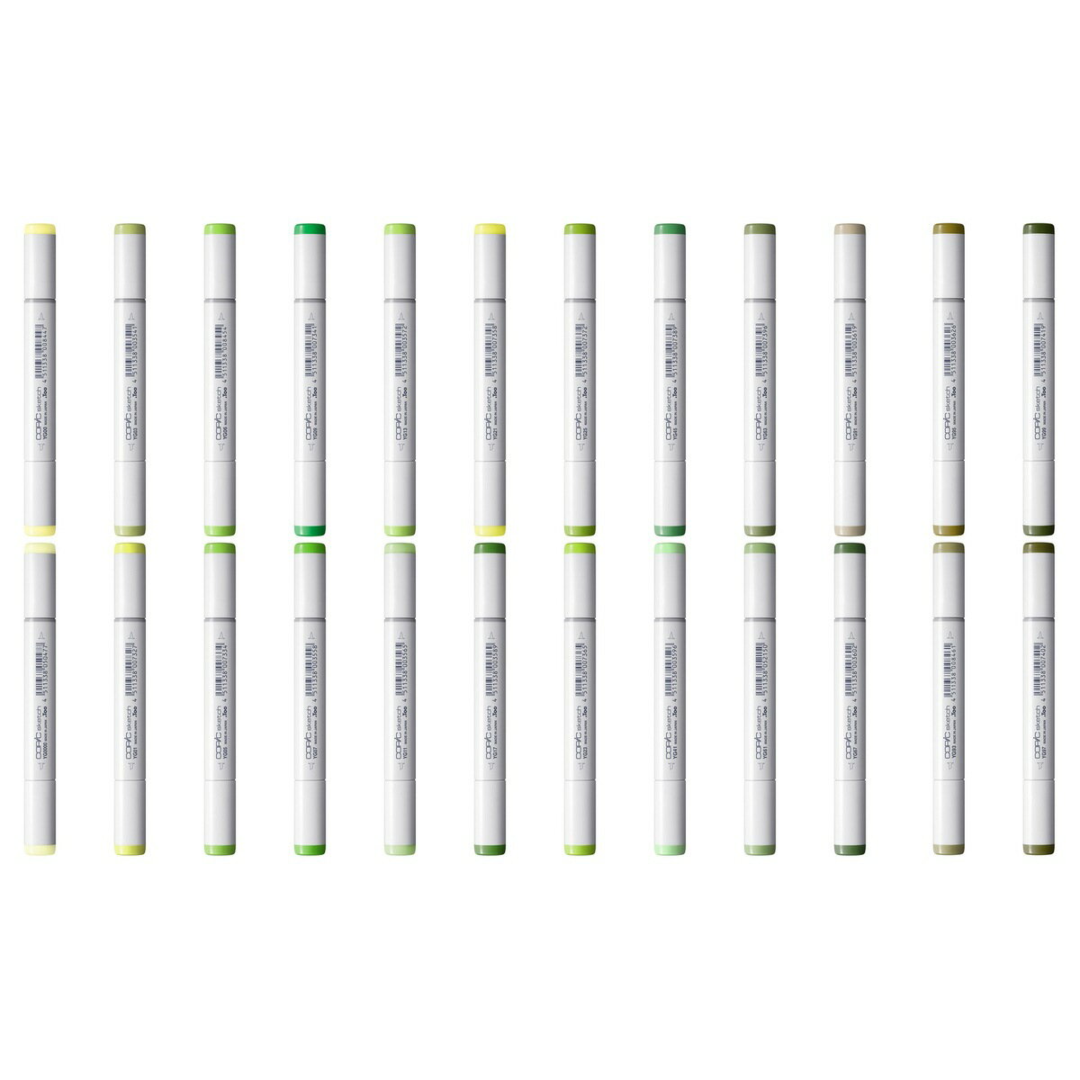 コピックスケッチ YG (Yellow Green) 系全24色セット