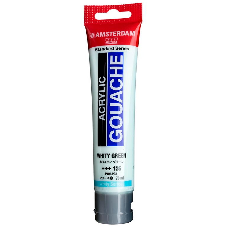 樂天商城 - アムステルダム アクリリックガッシュ 70ml #135 ホワイティ グリーン