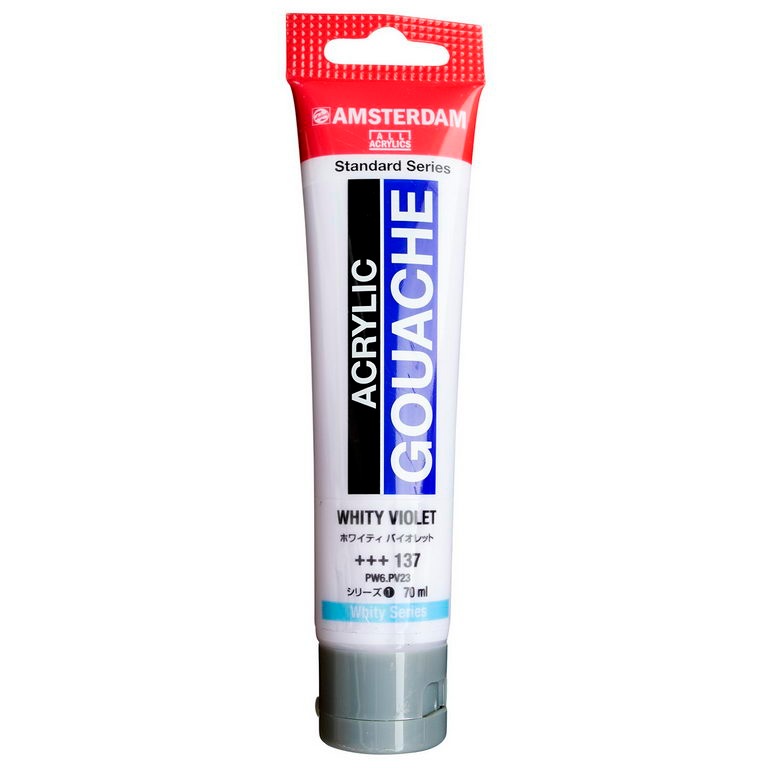樂天商城 - アムステルダム アクリリックガッシュ 70ml #137 ホワイティ バイオレット