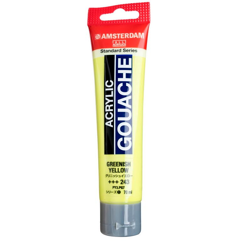 樂天商城 - アムステルダム アクリリックガッシュ 70ml #243 グリニッシュイエロー