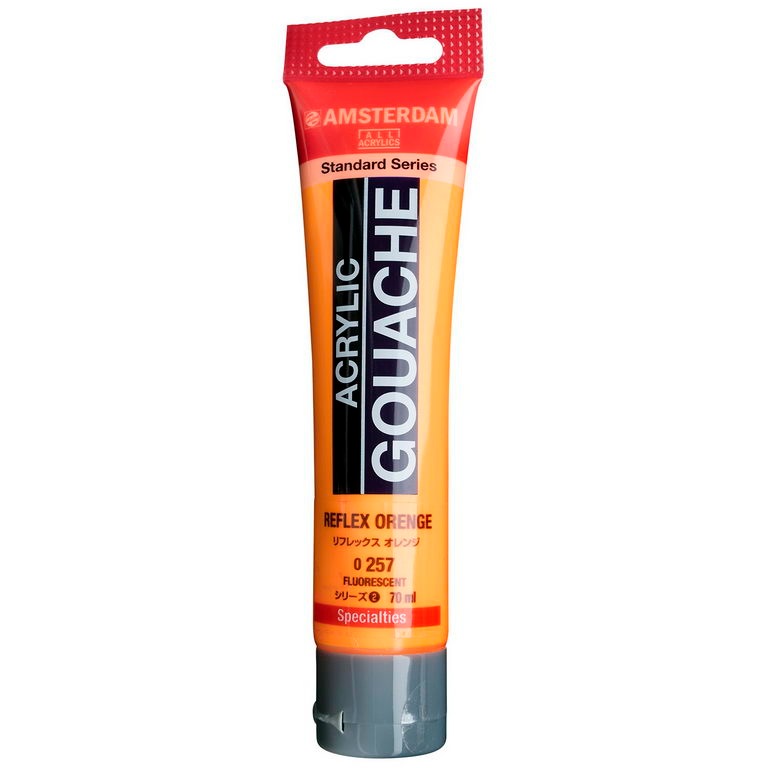 Rakuten - アムステルダム アクリリックガッシュ 70ml #257 リフレックス オレンジ