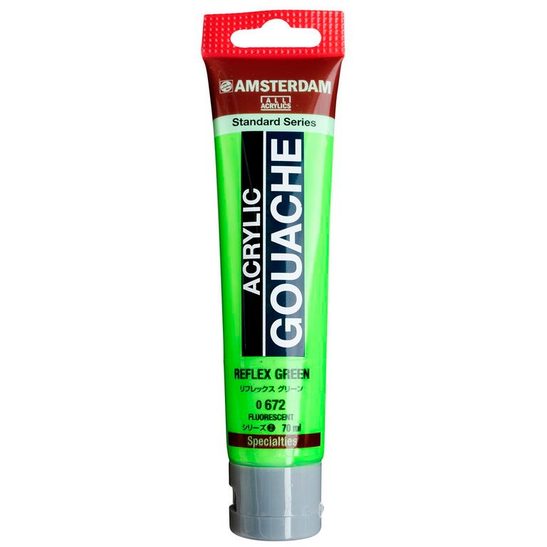 アムステルダム アクリリックガッシュ 70ml #672 リフレックス グリーン