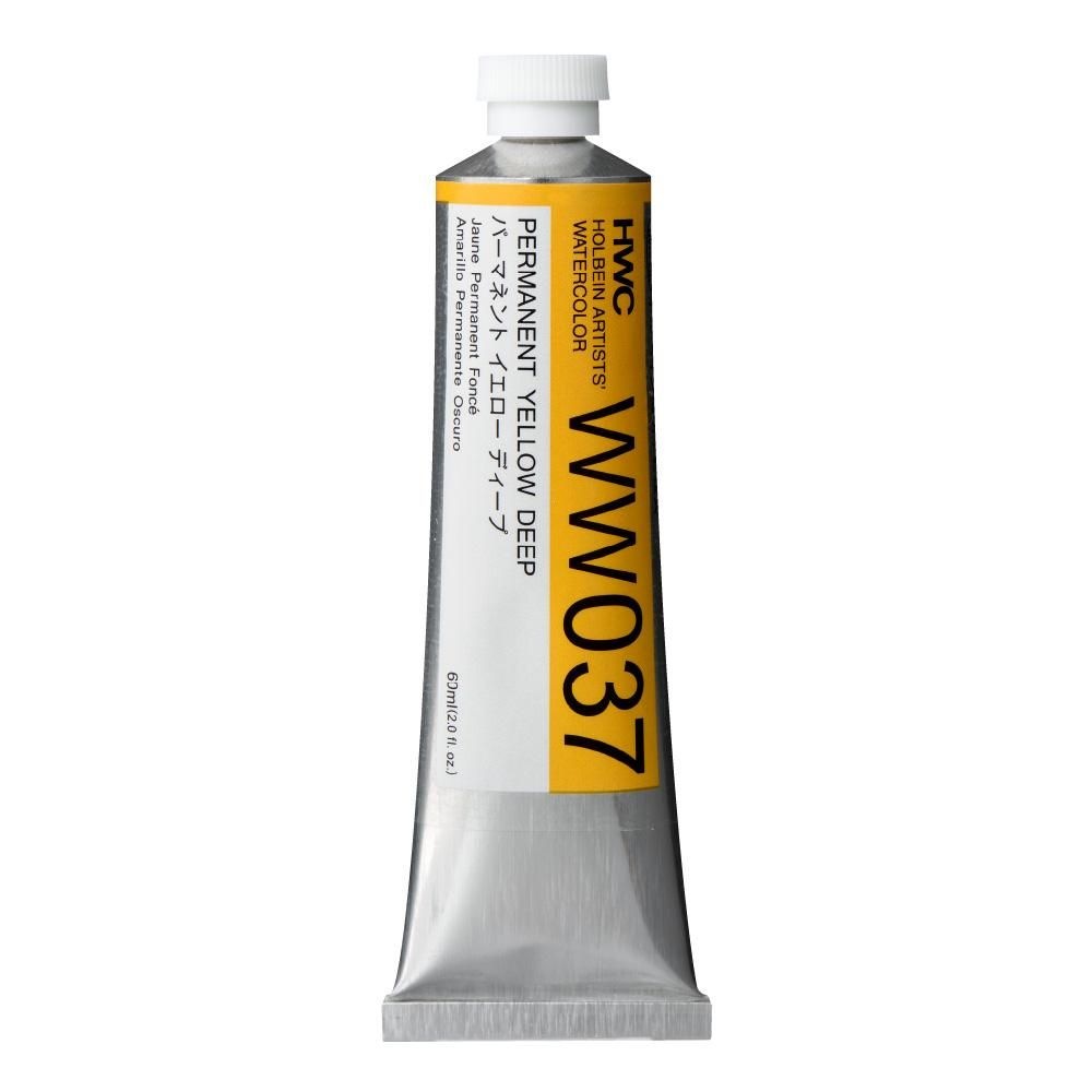 乐天商城 - ホルベイン 透明水彩絵具 60ml WW037 パーマネントイエロー ディープ