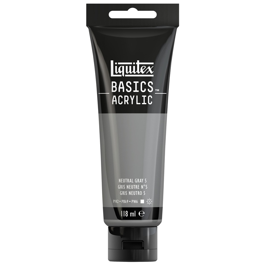 リキテックス ベーシックス 118mL 599(061) ニュートラル グレー 5 (16005599) Liquitex BASICS アクリ..