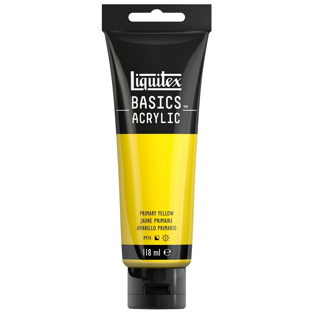 樂天商城 - リキテックス ベーシックス 118mL 410(201) プライマリー イエロー (16005410) Liquitex BASICS アクリル絵具