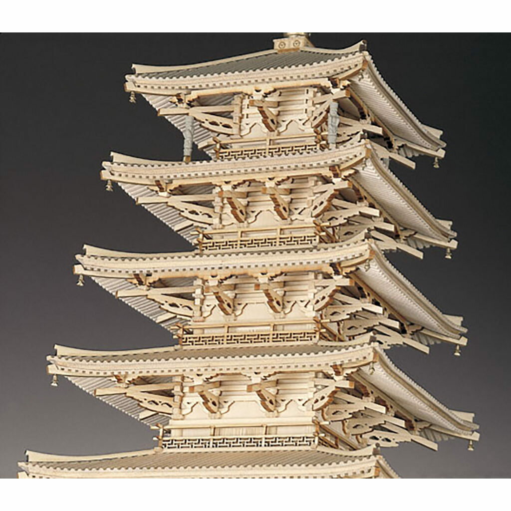 ウッディジョー木製建築模型 1/75 法隆寺 五重の塔