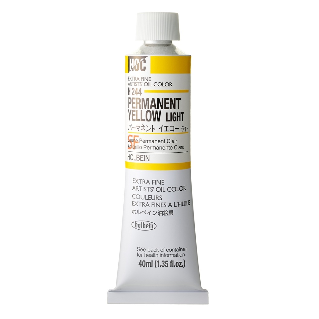 [3本セット] ホルベイン 油絵具 9号 40ml H244 パーマネント イエロー ライト