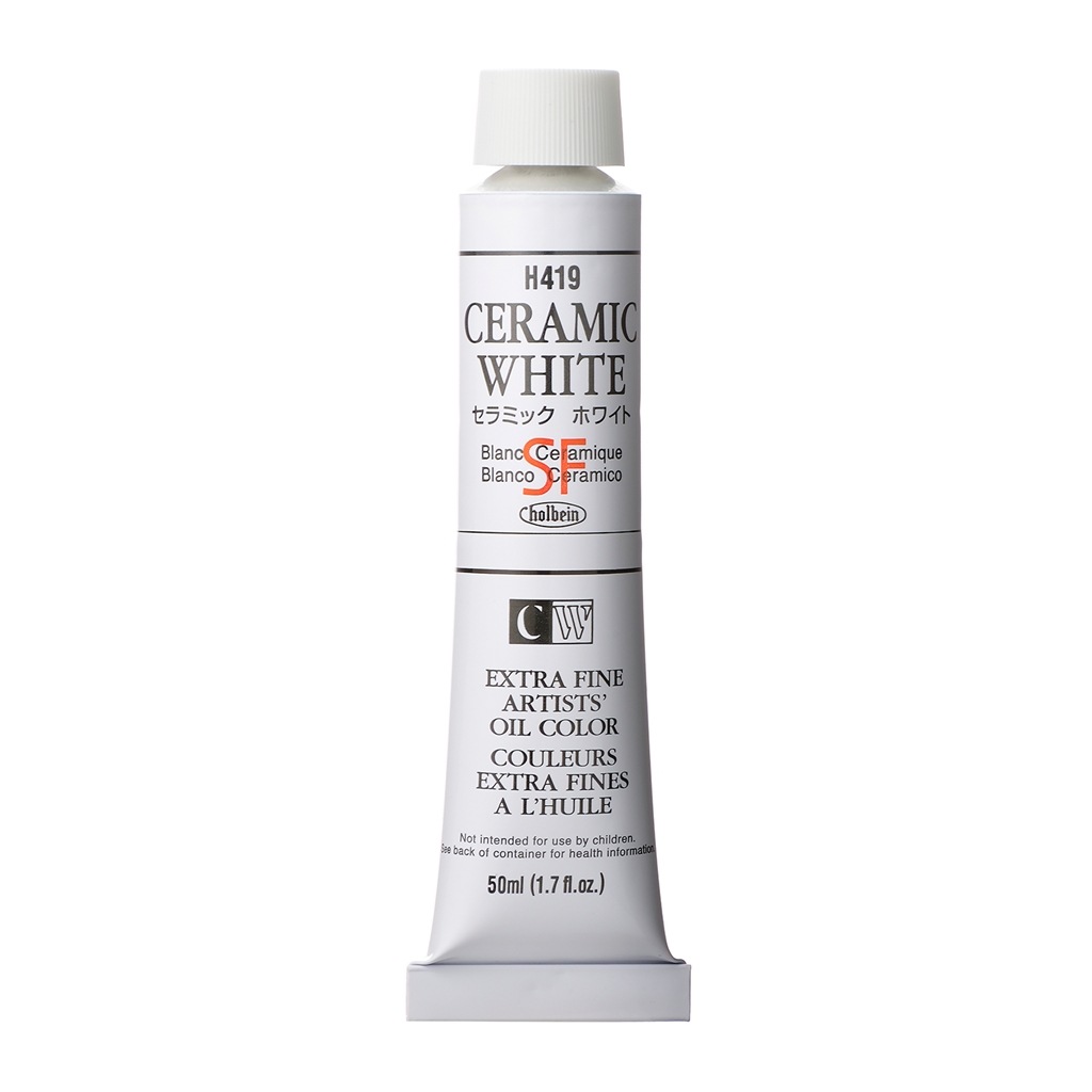 [3本セット] ホルベイン 油絵具 10号 50ml H419 セラミック ホワイト