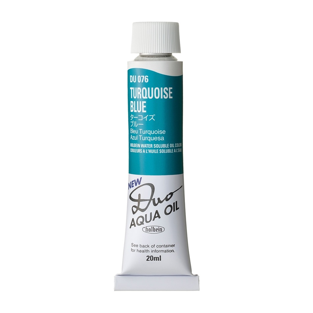 [3本セット] ホルベイン DUO 6号 20ml DU076 ターコイズブルー (023076) 水可溶性油絵具
