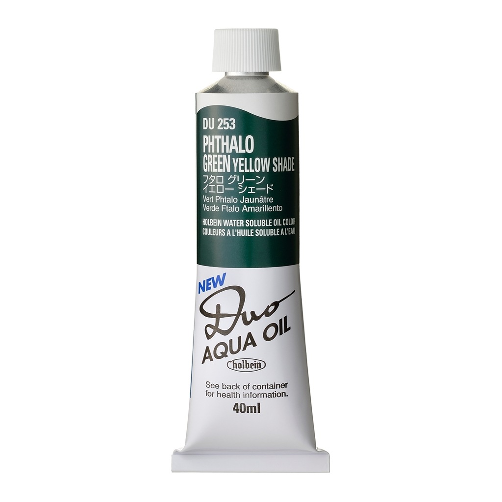 樂天商城 - [3本セット] ホルベイン DUO 9号 40ml DU253 フタログリーン イエローシェード (023253) 水可溶性油絵具