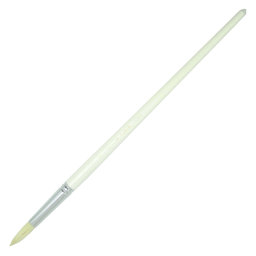 良質ブタ毛を選別して入念な製法で造られたものです。名村大成堂の技術を生かした本格的な画筆で特にコシの強さに定評がありプロにも好評です。ビッグサイズのものは大作用、壁画用として多用されています。穂先の種類・形状 ： 丸規格・号数・No ： 18号穂先サイズ（約、穂幅×穂丈） ： 9.8×35.5mm全長（約） ： 33cm主な用途 ： 油彩画素材 ： ブタ毛筆の固さ ： かたい絵具の含み ： よわいその他 ： セット内容 ： ※号数は業界規格では無いため、同じ製品のサイズ比較（大小）のみにお使いいただけます。商品が違えば、同じ号数でも筆穂先のサイズは異なります。※筆の固さと絵具の含みは、名村大成堂製品中のおおよその比較です。※商品画像は、同シリーズ別号数の筆を代表画像（代替画像）として掲載をしている場合があります。また、メーカーの仕様変更により、予告なく筆のデザインが変更される場合があります。＜メーカー公式商品HP＞www.namura-tsd.co.jp/namura-hk/＜メーカー公式HP＞www.namura-tsd.co.jp/JAN(EAN)コード：4943668204181沖縄県と一部離島へはお届けできません。