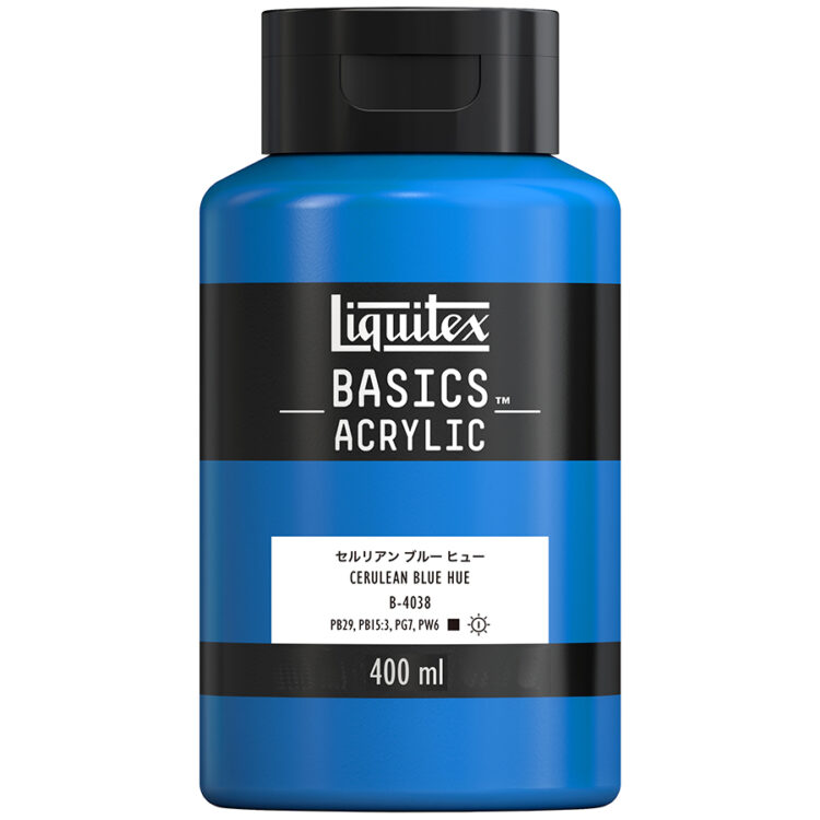 Rakuten - リキテックス ベーシックス 400mL 470(038) セルリアン ブルー ヒュー (16006470) Liquitex BASICS アクリル絵具