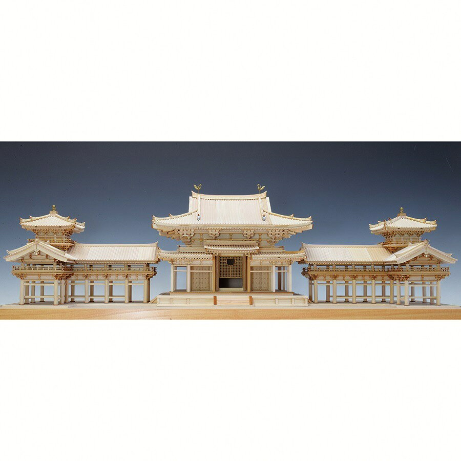 アークオアシス 楽天市場店のウッディジョー 建築 1/75 平等院 鳳凰堂｜アングル3
