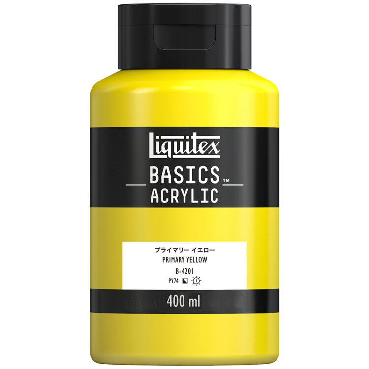樂天商城 - リキテックス ベーシックス 400mL 410(201) プライマリー イエロー (16006410) Liquitex BASICS アクリル絵具