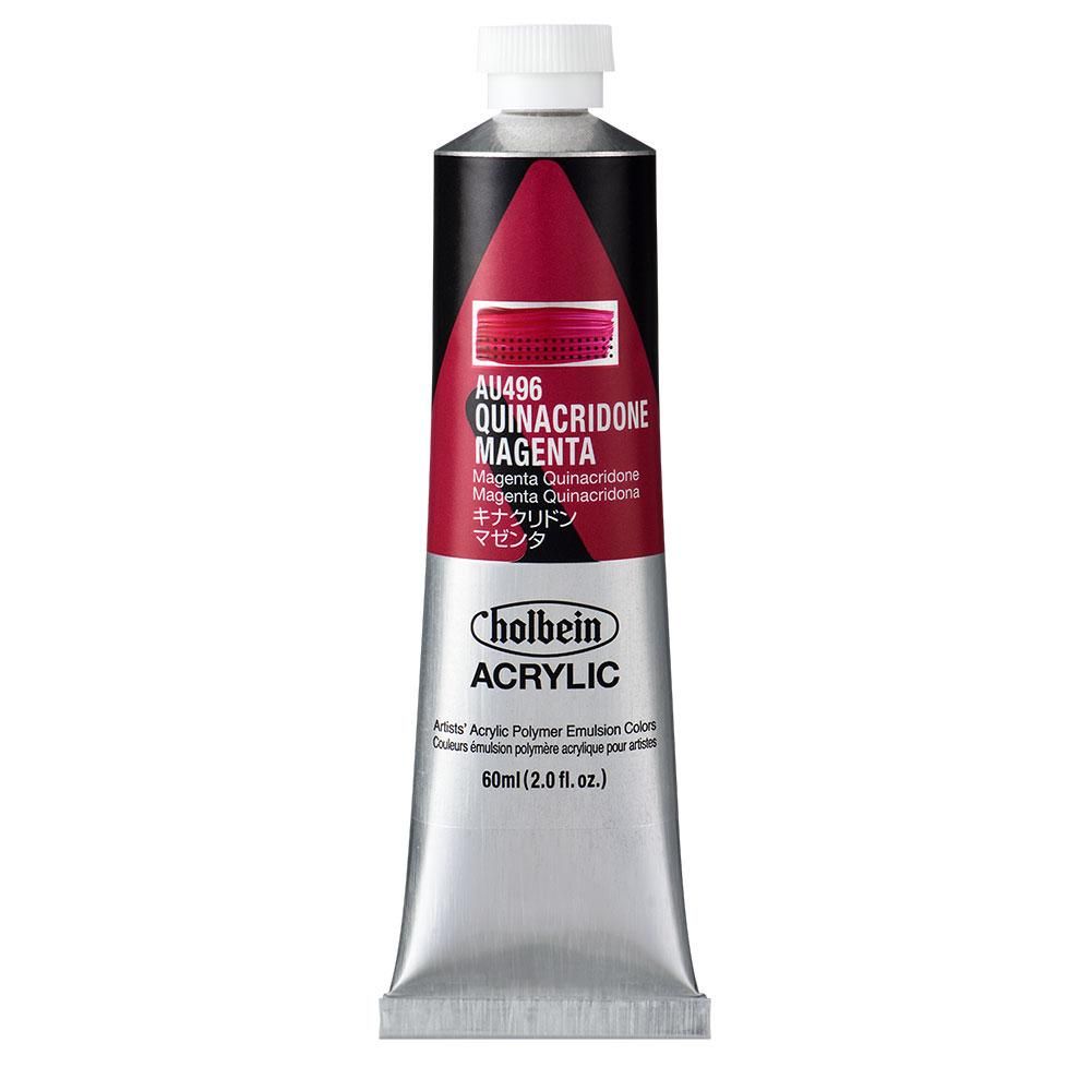 (3本セット) ホルベイン アクリリックカラー [ヘビーボディ] 60ml AU496 キナクリドン マゼンタ