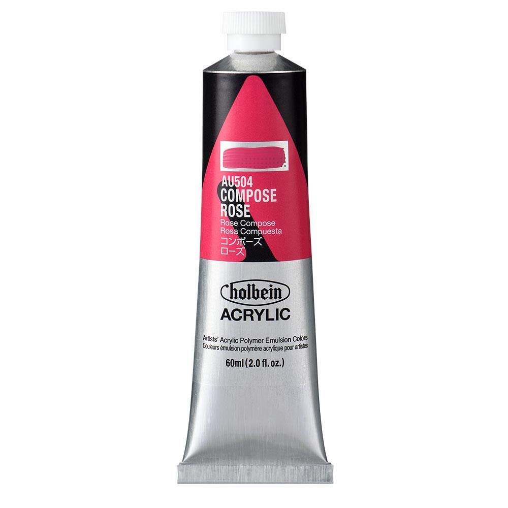 (3本セット) ホルベイン アクリリックカラー [ヘビーボディ] 60ml AU504 コンポーズ ローズ