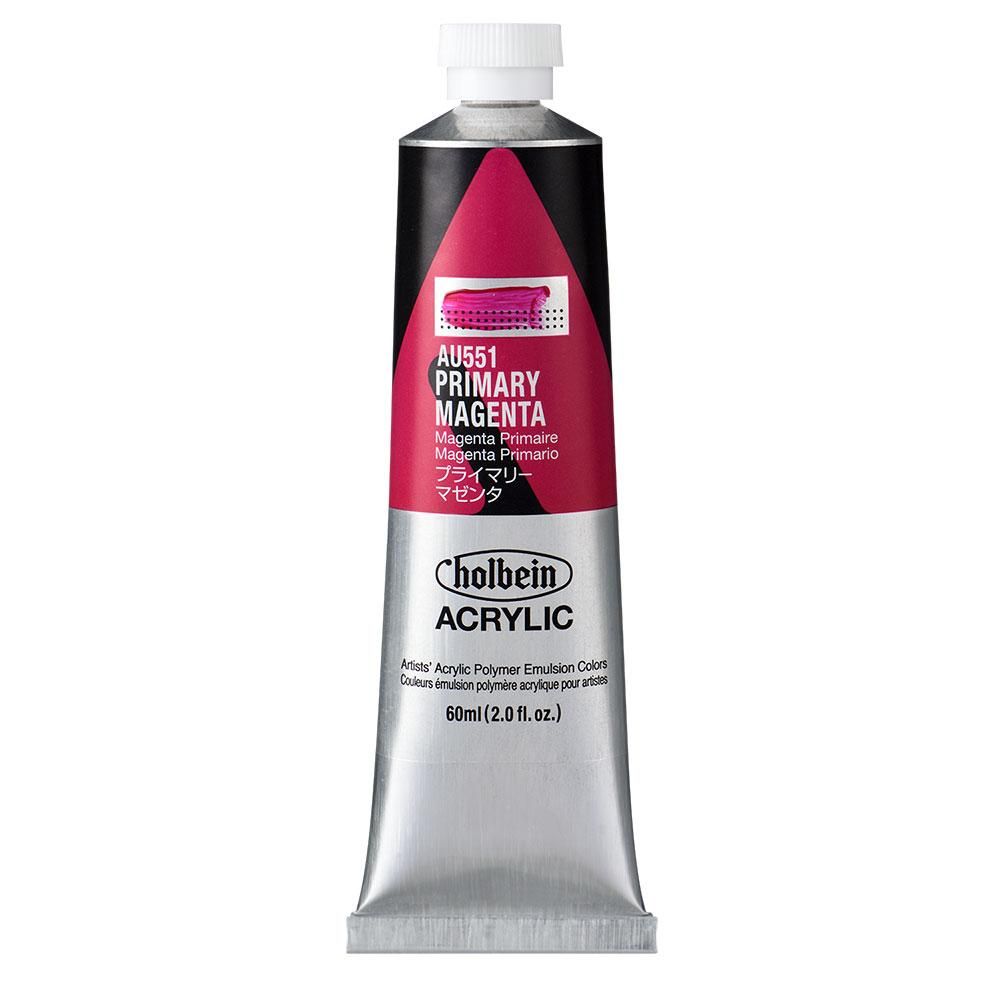 Rakuten - (3本セット) ホルベイン アクリリックカラー [ヘビーボディ] 60ml AU551 プライマリー マゼンタ