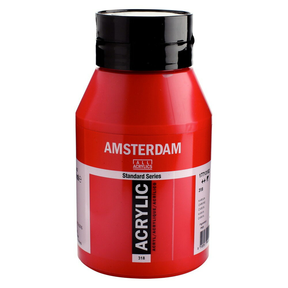 Rakuten - アムステルダム アクリリックカラー 1000ml #318 カーマイン アクリル絵具