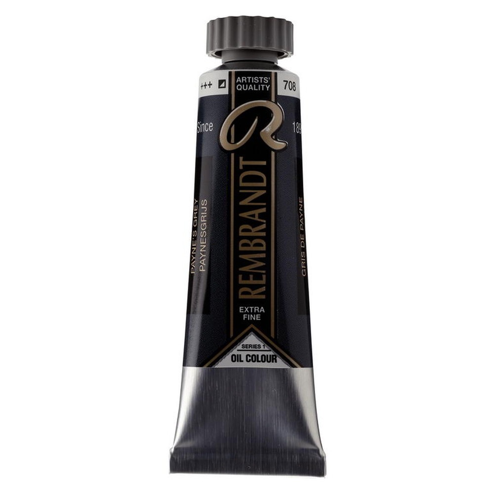 (3本セット) レンブラント 油絵具 5号 15ml #708 ペイニーズグレー