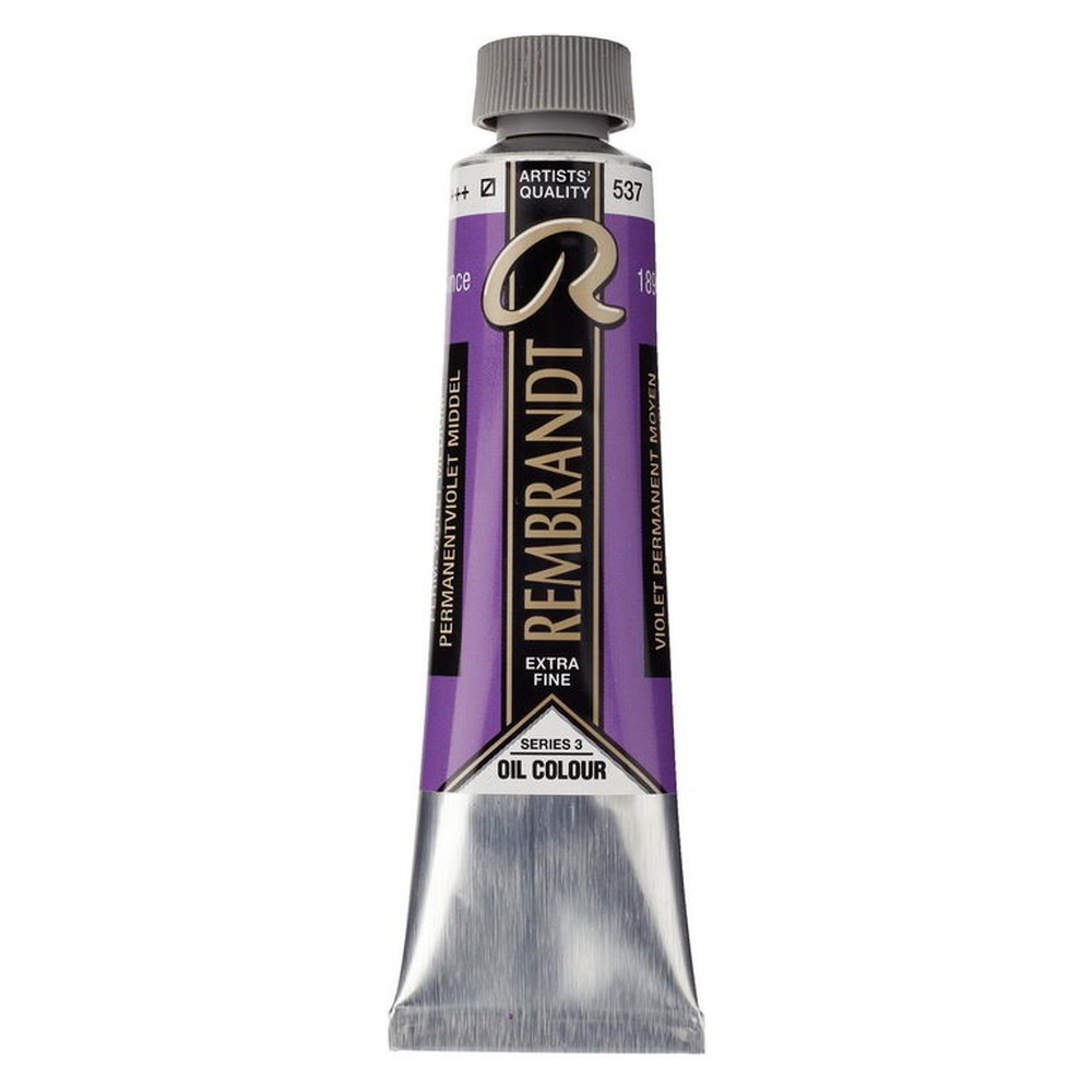 Rakuten - (3本セット) レンブラント 油絵具 9号 40ml #537 パーマネントバイオレットミディアム