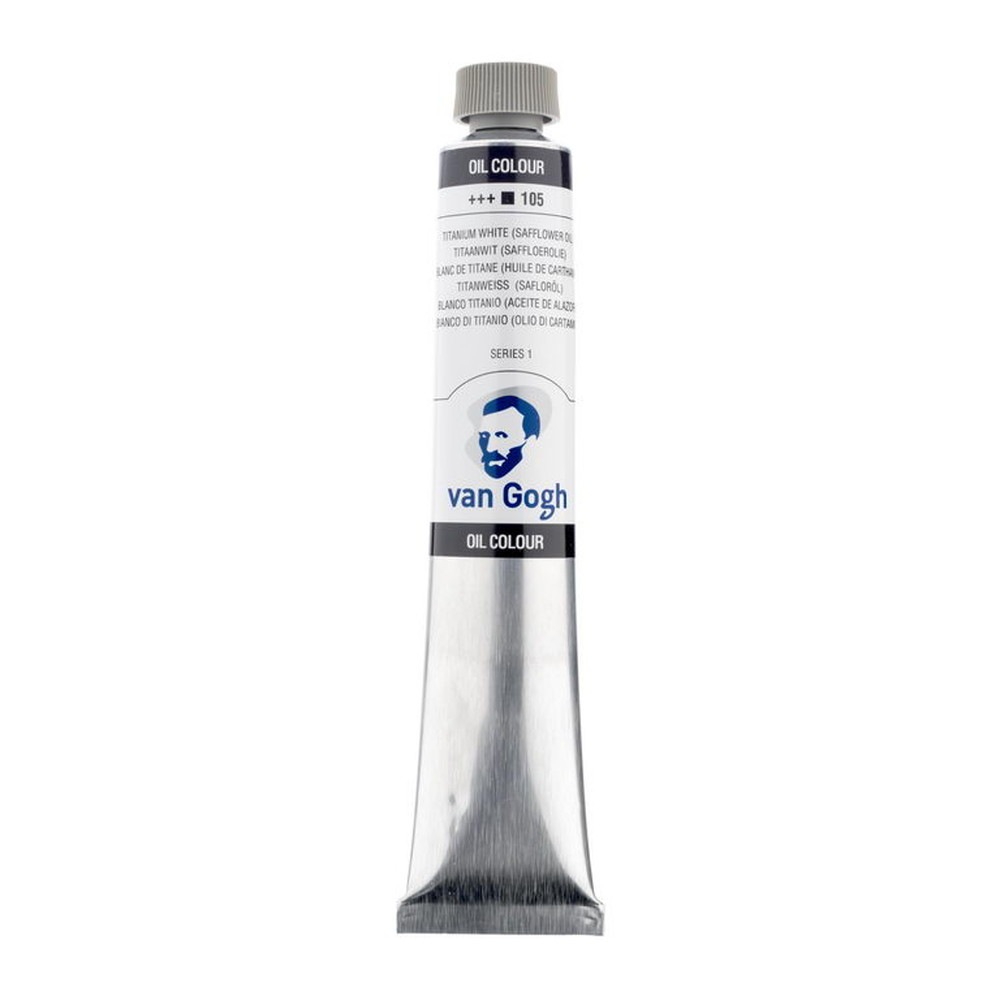 Rakuten - (3本セット) ヴァンゴッホ 油絵具 10号 60ml #105 チタニウムホワイト