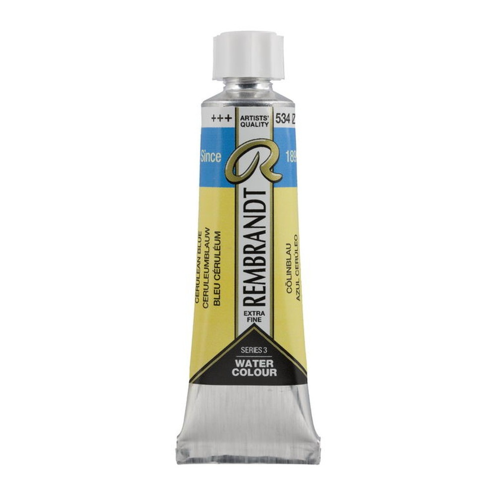 Rakuten - (3本セット) レンブラント 透明水彩絵具 10ml #534 セルリアンブルー