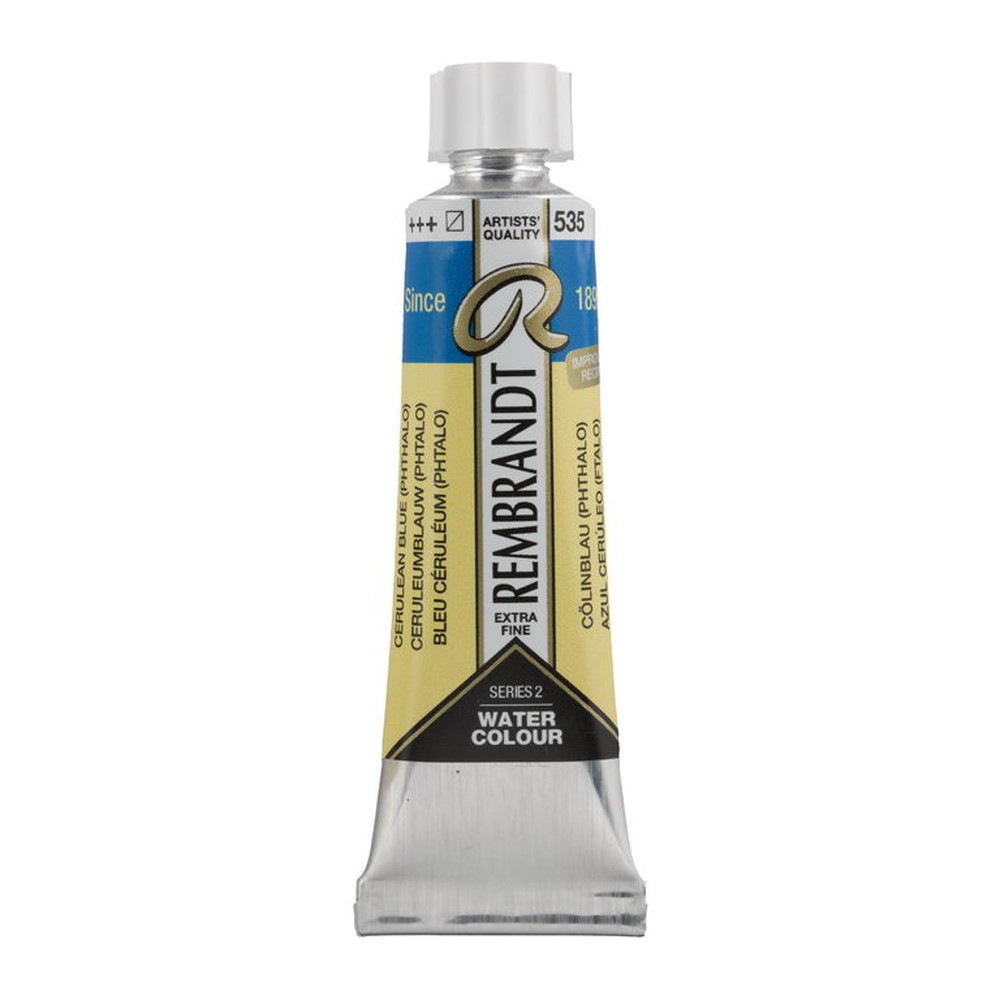 Rakuten - (3本セット) レンブラント 透明水彩絵具 10ml #535 セルリアンブルー(フタロ)