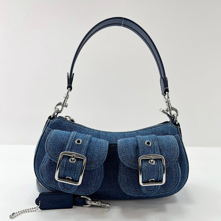 Rakuten - 【超美品】COACH コーチ アシュトンデニム 2WAY ショルダーバッグ P2222 インディゴブルー レディース 紺