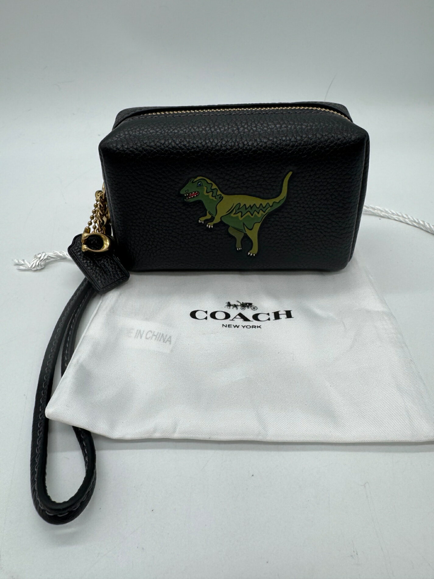 Rakuten - 【未使用品】COACH コーチ エッセンシャル スモール レキシープリント レザーポーチ P2833 ブラック 黒