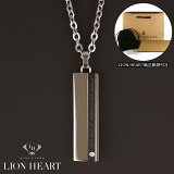 【LION HEART】ライオンハート ネックレス メンズ スクエアネックレス シルバー/ブラック　04N121SM
