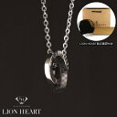 ライオンハート 【LION HEART】ライオンハート ネックレス メンズ 2連リングネックレス シルバー/チェックブラック　04N135SM