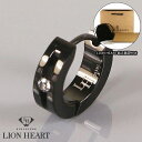 ライオンハート 【LION HEART】ライオンハート シングル ピアス ステンレス/クリアキュービックジルコニア　LHMP001N