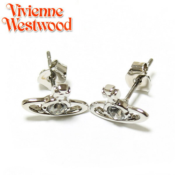 【VivienneWestwood】★ヴィヴィアン・ウエストウッド ピアス ナノソリティアピアス シルバー クリスタル ヴィヴィアンピアス 0598 【あす楽対応】【送料無料】