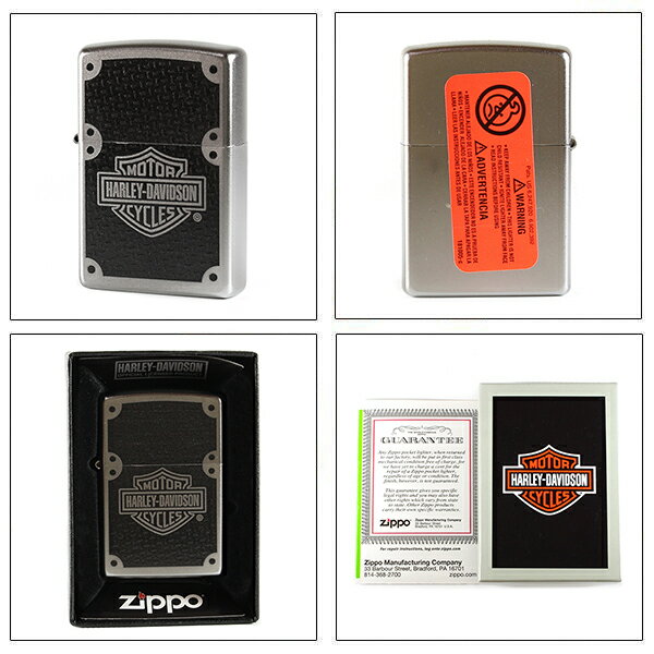 【Zippo】ジッポー ライター HARLEY DAVIDSON ハーレーダビッドソン H-D カーボン調 24025