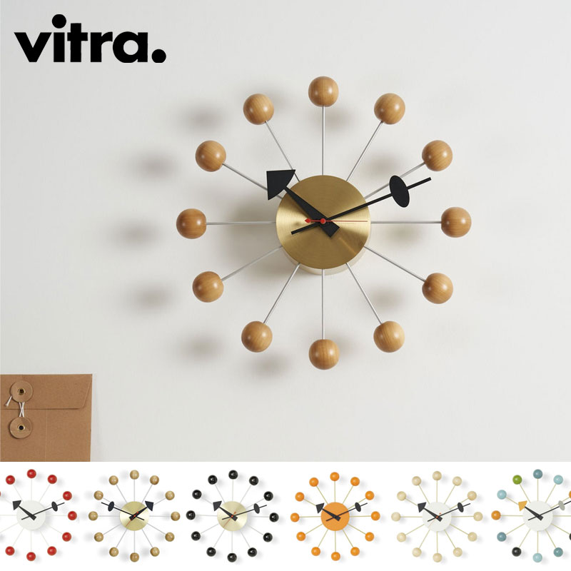 vitra（ヴィトラ）ボール クロック 時計 ジョージ・ネルソンデザイン ウォールクロック おしゃれな北欧デザインの壁掛け時計 北欧家具 かわいい時計 北欧スタイルのお部屋 デコレーション リビング時計【在庫のない場合はメーカー取り寄せ】クーポン対象外