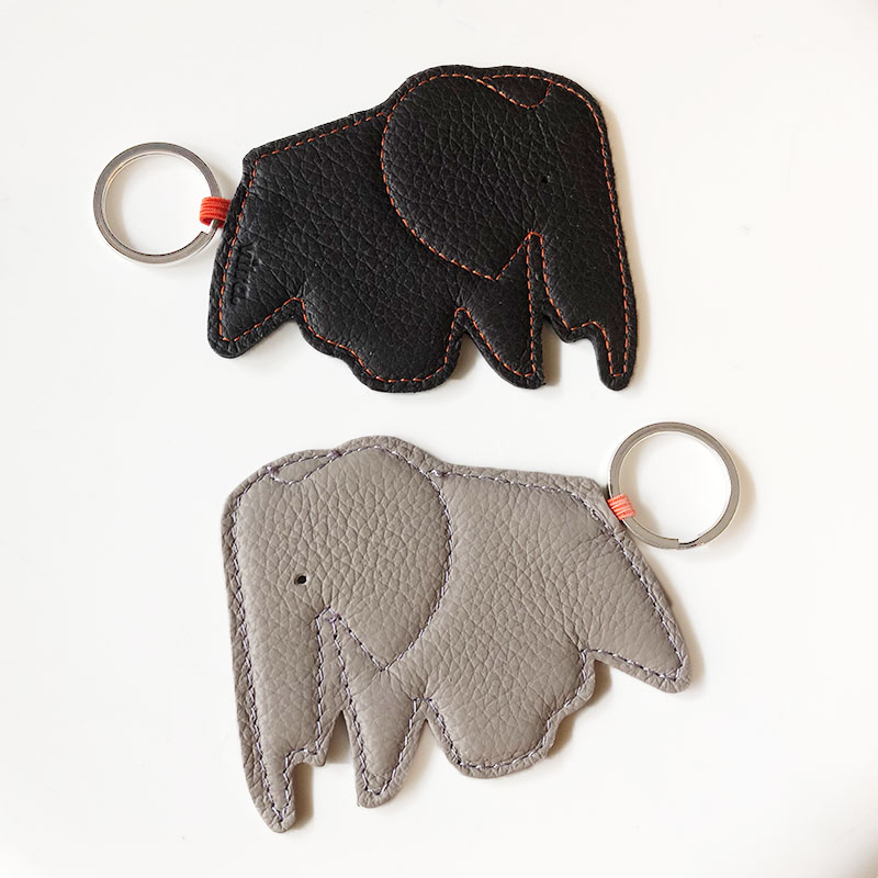 vitra（ヴィトラ）レザー キーリング エレファント Key Ring おしゃれな北欧デザインのキーホルダー 象がモチーフ Eames Elephant プレゼント ギフトに人気 男女兼用 キーホルダー サンド/チョコレート【メール便発送】 3