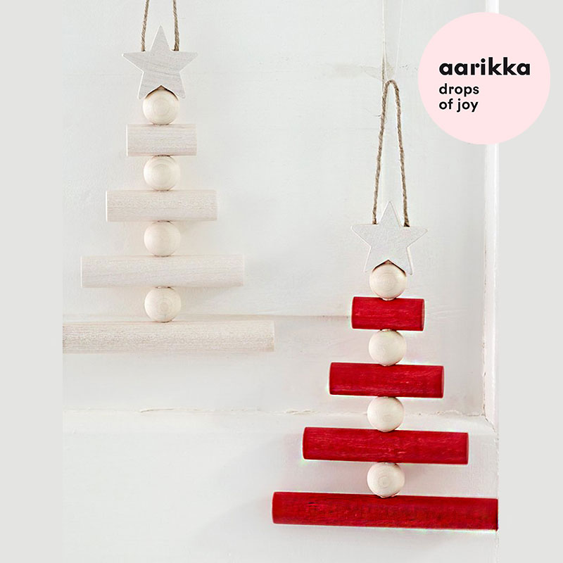 aarikka（アアリッカ）クリスマスツリー オーナメント おしゃれな北欧インテリア サンタクロース フィンランドの木で作られたインテリア雑貨 サンタの妖精 トントゥ 赤サンタ置物 クリスマスデコレーション プレゼント ギフトに人気のサムネイル