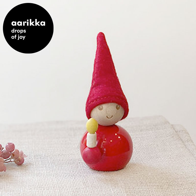 aarikka（アアリッカ）TONTTU 「キャンドル」 おしゃれな北欧インテリア サンタクロース フィンランドの木で作られたインテリア雑貨 サンタの妖精 トントゥ 赤サンタ置物 プレゼント ギフトに人気のサムネイル