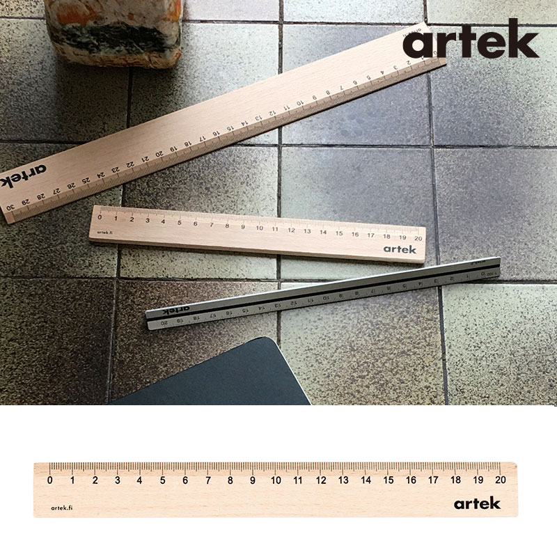 Artek (アルテック) 定規 20cm ものさし おしゃれな北欧デザインの文房具 ステーショナリー 物差し ルーラー 北欧を代表するアアルトデザイン ビーチ材 プレゼント ギフト クーポン対象外