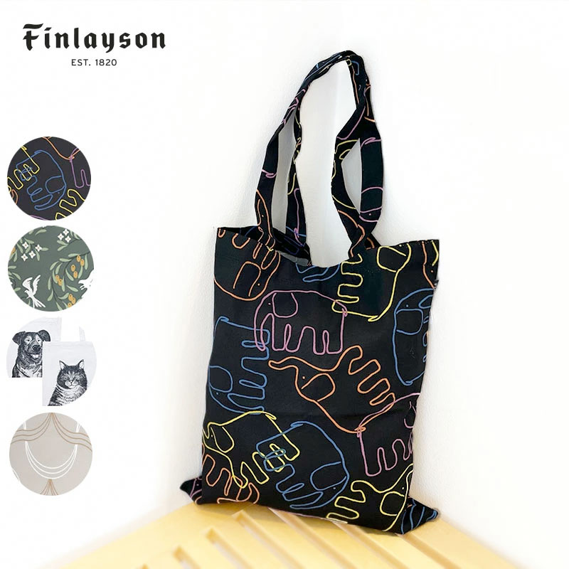 Finlayson（フィンレイソン） トートバッグ フィンランドインポート 36×42cm プレゼント・ギフトに人気 北欧デザイン エコバッグ